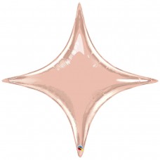 Шар звезда 4 конечная розовое золото