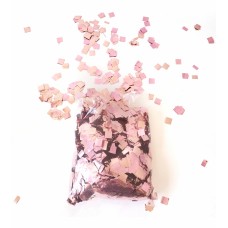 Шар с конфетти розовое золото кубики
