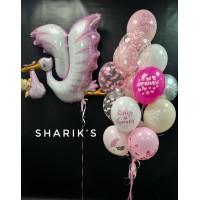 Набор шаров "Спасибо за доченьку"