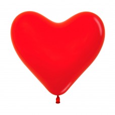 Шар сердце латексное красное 27 см